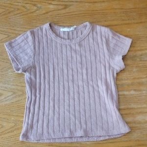 Blush Cropped Tee Shirt